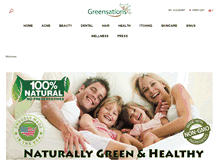 Tablet Screenshot of greensations.com